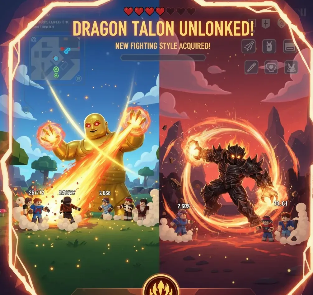 Buddha Fruit and Dragon Talon combo in Blox Fruits