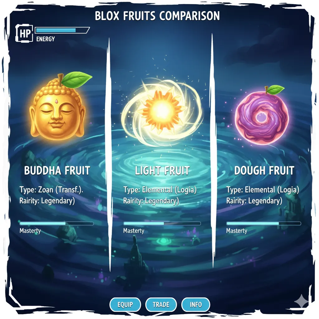 Best grinding fruits comparison in Blox Fruits