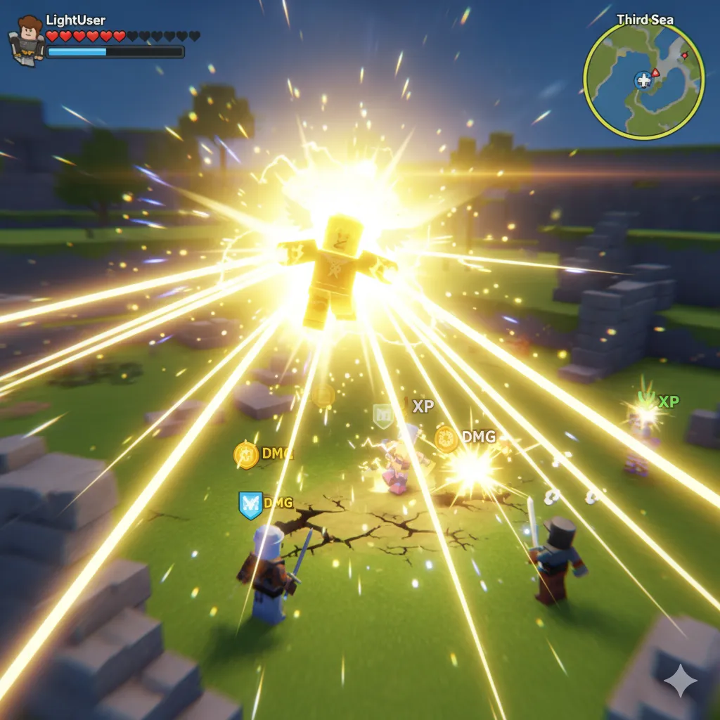 Light Fruit for grinding in Blox Fruits
